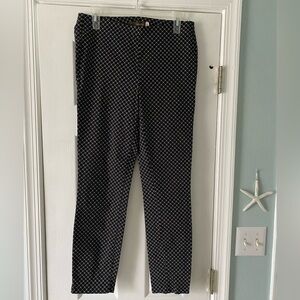 Women’s Black and White Stretch Patterned Pants